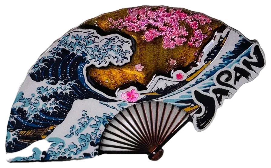 Great Wave Gold Fan Magnet