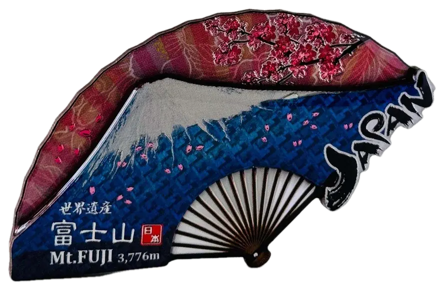 Mt. Fuji & Sakura Fan Magnet